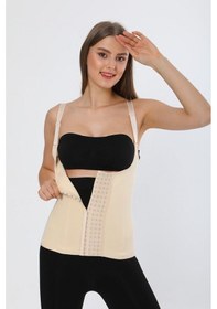 Resim Hamilelik Sonrasi Askılı Latex Korse Ten Rengi 