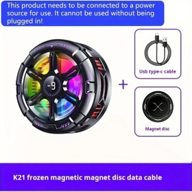 Resim Dream011 Aı Akıllı Sıcaklık Kontrolü Cep Telefonu Soğutucu Siyah Dört Seviye Soğutma Gerçek Zamanlı Ekran Sessiz Fan Buz Manyetik Emme Pürüzsüz Oyun 
