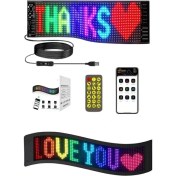 Resim Matrix LED Cama Yapışan Telefon Kontrollü Panel Dijital Ekran Kumandalı 