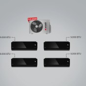 Resim Arçelik ZM24104 A++ 9+9+9+9 BTU Iç - 24000 BTU 1+4 Multi Inverter Klima 