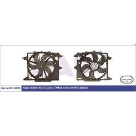 Resim KALE 344720 FAN MOTORU CLIO II KANGOO MEGANE I 1.5 DCI 1.4 8V AC 