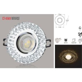 Resim Ct-6569 Menekşe Cam Spot (Ampulsuz)Cata 