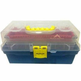 Resim abnturk KatKat Takım Çantası 15'' Balıkçı Takım Çantası 17x31x15 Şeffaf 2 Raflı Extra Gözlü Prof Çanta 