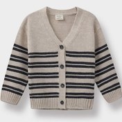 Resim Defacto Erkek Bebek Çizgili Düğmeli Hırka F2392a525auer42 Ekru 