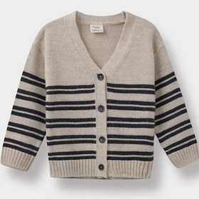 Resim Defacto Erkek Bebek Çizgili Düğmeli Hırka F2392a525auer42 Ekru 