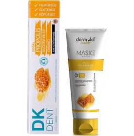 Resim Dermokil Gözenek Sıkılaştırıcı Ballı Kil Maskesi 75 ML + Propolis Onarıcı Diş Macunu 75 ML 