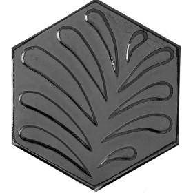 Resim Armada Çini 15x17 Cm Yaprak Mat metalik Altıgen Seramik karo 