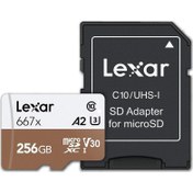 Resim Lexar 256 GB 667X Microsdxc Hafıza Kartı + SD Adaptör 