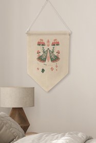 Resim Salon Duvar Dekoru, Pinterest Oda Dekoru, Boho Kanvas Flama Askılı Duvar Örtüsü Ve Süsü NO:472 - Renkli - 17 / 30 x 40 