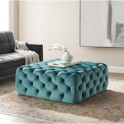 Resim DeccoStil Kapitoneli Kare Puf/bench/orta Sehpa 60*60 Cm Yükseklik 40 Cm 