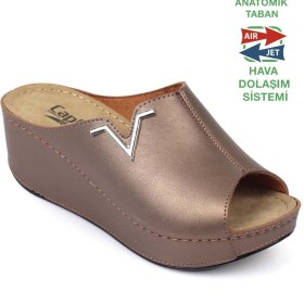 Resim Capone Outfitters Anatomik Yumuşak Konforlu Taban Dolgu Topuklu Anne Terlik 