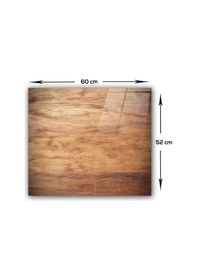 Resim Decorita Ahşap Görünümlü | Cam Ocak Arkası Koruyucu | 52cm x 60cm 