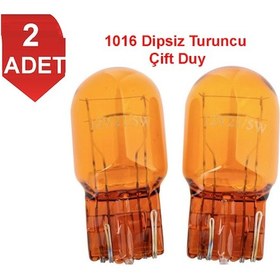 Resim T20 Büyük Dipsiz Turuncu Çift Duy 1016 Ampul 2 Adet Turuncu 