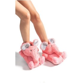 Resim Twigy Elephant-2 Kadın Hayvanlı Panduf Pembe 36/41 AA0638 Pembe 