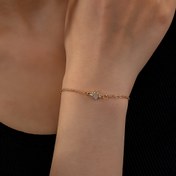 Resim Şık 2'li Güneş & Ay Bileklik Seti - Minimalist Alaşım ve Taşlı Vurgular, Günlük Kıyafetler İçin Mükemmel 