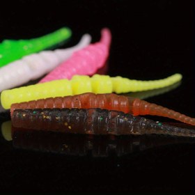 Resim 4cm Çok Renkli PVC Yumuşak Balıkçılık Yemleri - Tatlı ve Tuzlu Su Balıkçılığı için Yapay Jigging Yem Seti, Yeşil, Sarı, Pembe, Turuncu ve Kahverengi, Balıkçılık Aksesuarları 