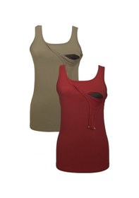 Resim Luvmabelly Myra1505 1506 Emzirme Atlet Seti-bordo Bordo 