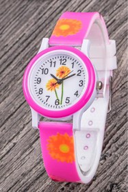 Resim Saattino Çocuk Kol Saatleri Fuşya Renk Silikon Kordon Bileklik Analog Kız Çocuk Saati ST-304351 