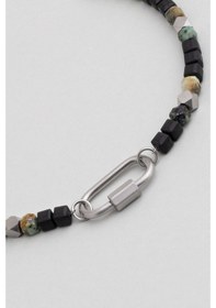 Resim So Chic Jasper Ve Hematit Taşlı 23 Cm Çelik Erkek Bileklik Çelik 