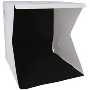 Resim Kenpazar 20 X 20 Cm Profesyonel Stüdyo Led Işıklı Çift Sıra Ürün Fotoğraf Çekim Çadırı Siyah 