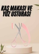 Resim Skygo Kavisli Kaş Kirpik Düzeltici Bıyık Alma Taraklı Kaş Makası Yüz Bakım Seti Makas 