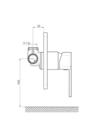 Resim Gpd Pedra Mad160 Ankastre Duş Bataryası Krom 