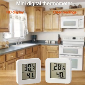 Resim 1 adet Mini Dijital Termometre ve Nem Ölçer, Sıcaklık Anahtarı, HD LCD Ekran, Pil ile Çalışır (Düğme Hücre), Kompakt Tasarım, İç/Dış Mekan Kullanımı için, Şarj Edilemez, Plastik Yapı, İç/Dış Mekan Termometresi, Şık Dijital Ekran, Dayanıklı Plastik G 