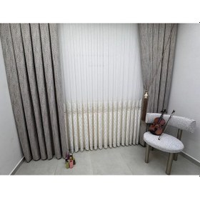 Resim Nivemeshome Nova Gold Detaylı 1/3 Pileli Tül Perde Apm 350x270 