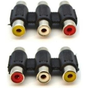 Resim Platoon Pn5598 Rca 3'lü Ara Aparat Lale Ek Rca Birleştirici Rca Dişi Dişi 