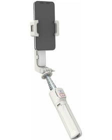 Resim Cbtx Led Işığı İle A10 Ayarlanabilir Çok Fonksiyonlu Stabilizatör, İki Eksenli Gimbal Selfie Çubuğu-beyaz 
