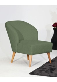 Resim Nola Berjer & Tekli Koltuk - Keten Yeşil 