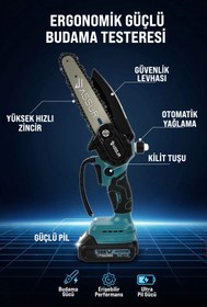 Resim Assur 18V Çift Akülü Ağaç Dal Kesme Budama Testeresi & Teleskopik Kollu 