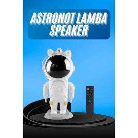 Resim Gece Lambası Astronot Bluetooth Hoparlörlü Galaksi Işık Projektörü 