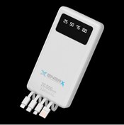 Resim ENERX Powerbank 20000 Mah 2.1 Amper Dahili Kablolu Enr-p20dc Beyaz 