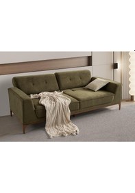 Resim Arte Ahşap Ayaklı Mekanizmalı 3+3+1 Koltuk Takımı Çok Renkli 