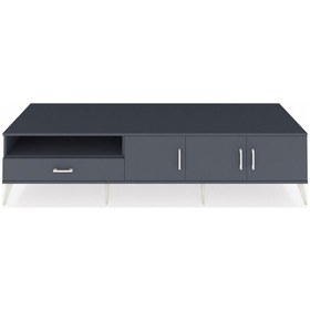 Resim Kronos Tv Ünitesi 3 Raflı Tek Çekmeceli 3 Kapaklı 220x59x51 Antrasit-antrasit Antrasıt/antrasıt - Antrasıt 