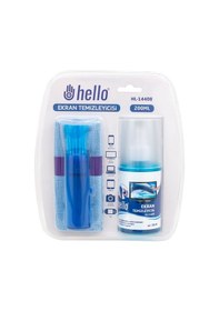 Resim Hello HL-14408 200 ML Sprey + Fiber Bez + Fırça LCD Ekran Temizleme Seti 