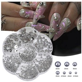 Resim Nail Art İnci Dıy Reçine - Gümüş 