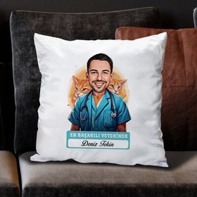Resim Karikatürlü En İyi Erkek Veteriner Yastık 