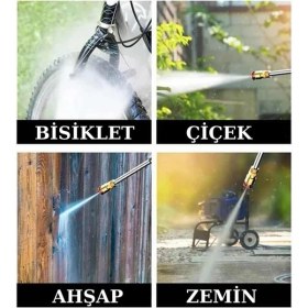 Resim Teknodayım Şarjlı Oto Yıkama, Bahçe Sulama Tabancası Makinesi Yüksek Basınçlı 