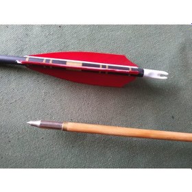Resim Geleneksel Boyalı Ahşap Ok (Yüksek Kalite) 