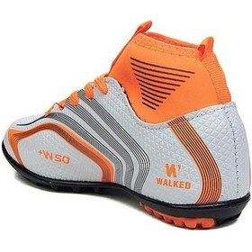 Resim Walked 435-25 Çoraplı Halı Saha Krampon Beyaz Turuncu 36-39 Beyaz 