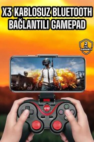Resim Android Uyumlu Gamepad X3 Game Stick Oyun Kolu Bluetooth Bağlantı 