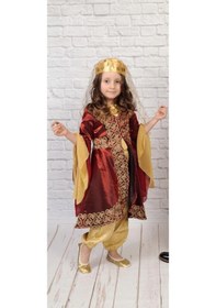 Resim Sedacan Kostüm Bordo Kız Çocuk Bindallı Kostüm, Şık Ve Rahat Düğün Elbisesi Seçeneği Bordo 