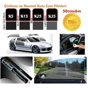 Resim Carub Cam Filmi 50Cmx 6M Dark Black Orta % 15 Cam Filmi 