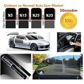 Resim Carub Cam Filmi 50Cmx 6M Dark Black Orta % 15 Cam Filmi 