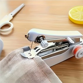 Resim 1 Adet Taşınabilir El Tipi Dikiş Makinesi - Ayarlanabilir Gerilim Topuzu ile Kompakt Manuel Dikiş Aracı, Elektrik Gerektirmez, Hızlı Tamirler, DIY, Giyim ve El İşleri için İdeal, Taşınabilir Dikiş Makinesi, DIY Dikiş Aracı, Kompakt Tasarım, Dayanıklı Yapı 