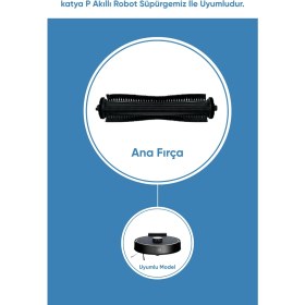 Resim Şımart Katya P Modeli Akıllı Robot Süpürge Ana Fırça 15000 Pa Emiş Gücü Halı Kullanımına Uygun 