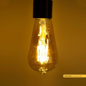 Resim ACK ST64 RUSTIK LED AMPUL 2700K SARI IŞIK 360LM 220-240V 4W E27 