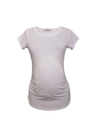 Resim Luvmabelly Maternity 2009 2015 Pamuklu Hamile 9 Renk Mevcut T-shirt-beyaz 